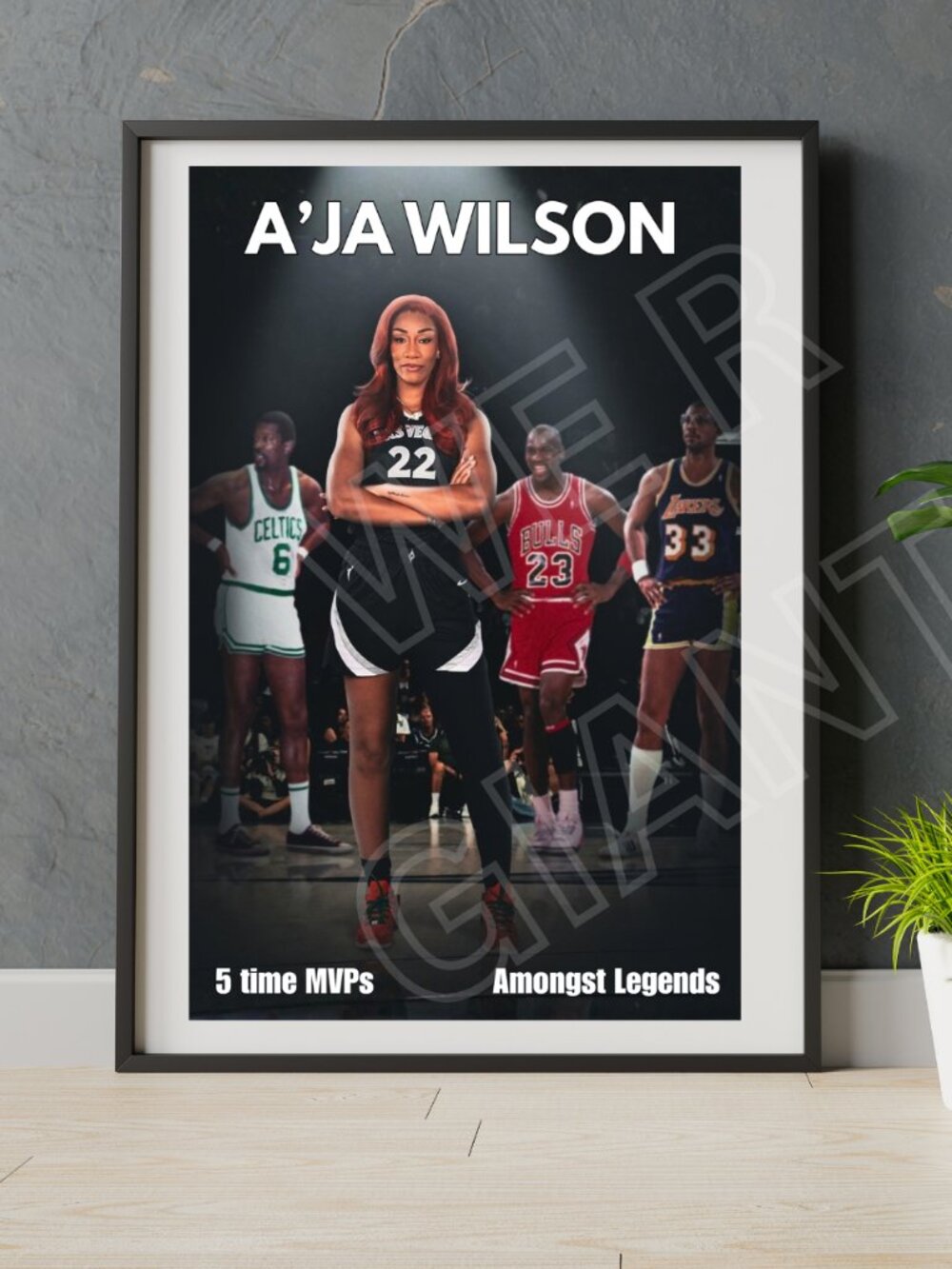 Amongst Legends A'JA WILSON 5 time Champs 11x17 Poster